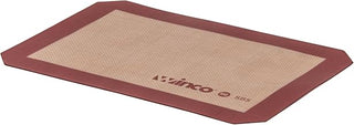 Winco Quarter Size Tan Silicone Baking Mat | Great for Pastries, Cookies, Dough Prep and Bakeries