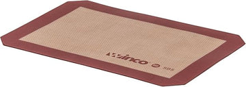 Winco Quarter Size Tan Silicone Baking Mat | Great for Pastries, Cookies, Dough Prep and Bakeries