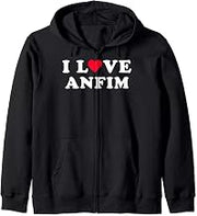 I Love Anfim Matching Girlfriend & Boyfriend Anfim Name Zip Hoodie