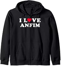 I Love Anfim Matching Girlfriend & Boyfriend Anfim Name Zip Hoodie