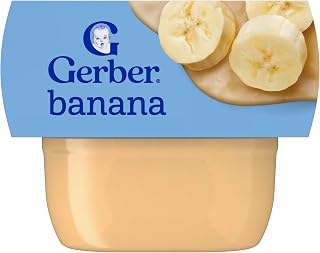 Gerber Stage 1 Banana Puree Baby Food, 2 Oz, 16 Pack