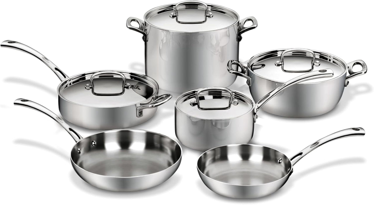 Cuisinart Silver / 10-Piece / Cookware Set Cookware Sets