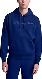 Champion Men's Powerblend Hoodie, Midweight Fleece, Tonal Script Logo