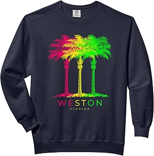 Weston Florida and Palm Trees Comfort Colors Adult Sweatshirt
