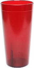 Thunder Group PLTHTB024R Tumbler, 24 oz., Textured Exterior, Scratch and Impact Resistant, Stackable, Dishwasher Safe, Plastic, red, Pack of 12