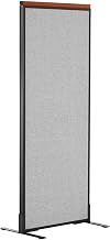 Global Industrial 24-1/4"W x 61-1/2"H Deluxe Freestanding Office Partition Panel, Gray