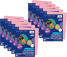 Prang Construction Paper, Pink, 9" x 12", 50 Sheets Per Pack, 10 Packs