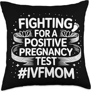 IVF in Vitro Fertilization Transfer Day Fertility Pregnancy Throw Pillow