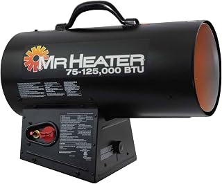 Mr. Heater MH125FAV 125,000-BTU Forced-Air Propane Heater, Black