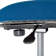 ESD Stool - Fabric by Global Industrial – 16"W x 18"D x 13-1/2"H, Textile, Blue, Model ESD-FMBCH-RG-CF-HC-ESDBLU