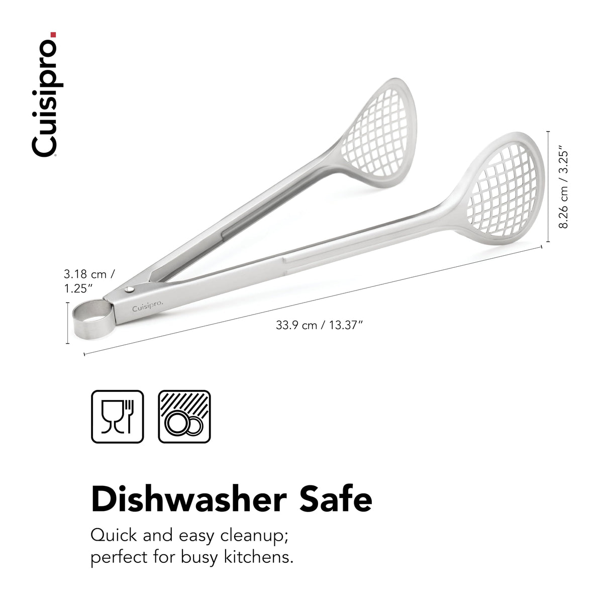 Cuisipro 12-Inch / Stainless Steel / Serving Tongs Tongs