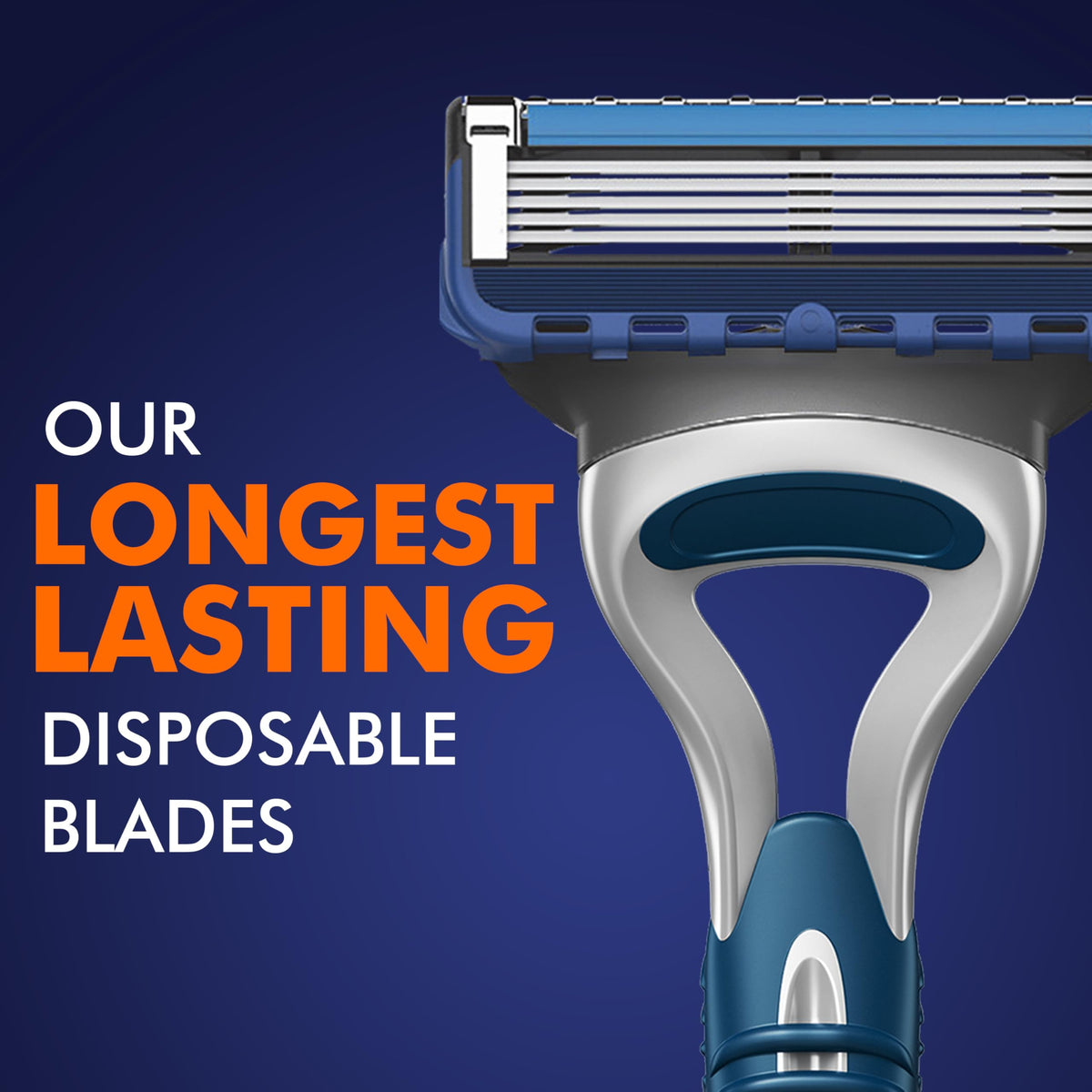 Sensor5 Men's Disposable Razors by Gillette – 4 Count (Pack of 1), Rubber, Blue