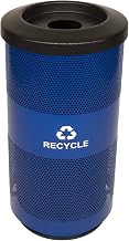 Witt Industries SC20-01-RC-BL Stadium Series Waste Recycling Receptacle with Round Opening, Steel, 20 gal, Blue