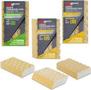 Angled Sanding Sponge 3 Pack - All-Purpose Variety 3M Sanding Sponge Bundle Includes 3 Sanding Sponges (60, 180, 220) | Sanding Sponges Interior & Exterior Projects