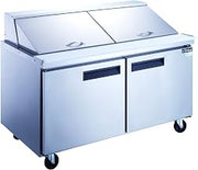 Dukers DSP60-24M-S2 14.3 cu. ft. 2-Door Commercial Food Prep Table Refrigerator with Mega Top