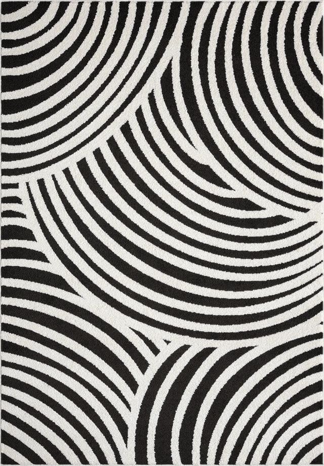 Abani 2x3 / Cream & Black / Modern Area Rugs
