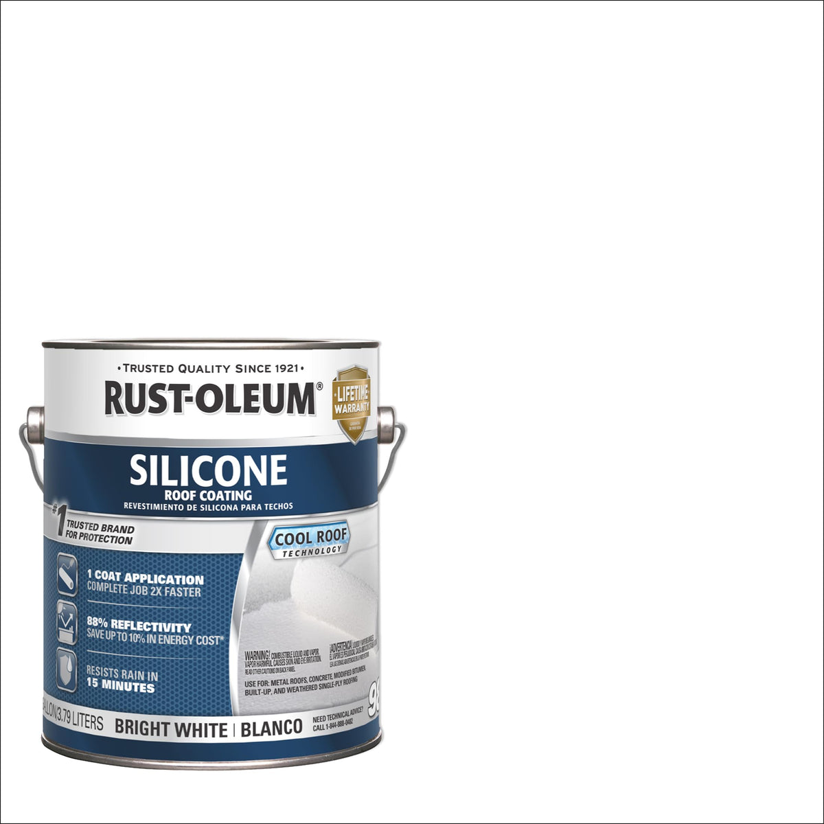 985 Silicone Roof Coating by Rust-Oleum – 64 Fl Oz (Pack of 2), White, Pack of 2, Model 363836-2PK
