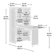 Sauder Timber Oak / Armoire / L: 35.12" x W: 21.81" x H: 61.58" Sewing Cabinets