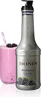 Monin Blackberry Purée | Premium Purée for Cocktails, Smoothies & More | Clean Label with No Artificial Flavors, No Artificial Preservatives (BPA-Free Plastic Bottle, 1 Liter)