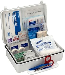 First Aid Only 6082 25-Person Emergency First Aid Kit for Office, Home, and Construction, 95 Pieces White