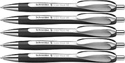 Schneider Slider Rave XB 132549 Ballpoint Pen (Limited Special Edition in White/Black, Made in Germany) Pack of 5, Ink Colour: Blue