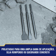 SDS Drills and Cutters Set + 3pcs by IRWIN – Alloy Steel, argentée, Model IW2027602