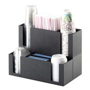 Classic Cup/Lid Organizer with Straw/Stir Stick Holder by CAL-MIL – 14 1/2W x 8 3/4D x 10 3/4H, Multicolor, Model 2041