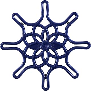 Lodge Enameled Cast Iron Decorative Trivet, 8 Inches, Indigo