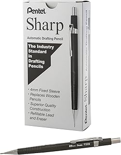 Pentel Sharp Mechanical Pencil, (0.9mm), Metallic Graphite Barrel, Box of 12 (P209MN)