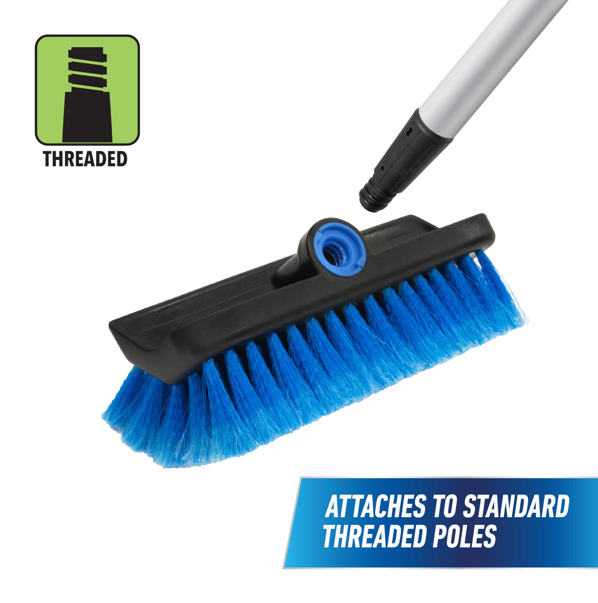 UNGER 10 inches (Pack of 12) / Multi-Angle Wash Brush / Blue Car Wash Equipment