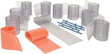 Global Industrial 6'W x 9'H Transparent Scratch Resistant Strip Door Curtain Kit