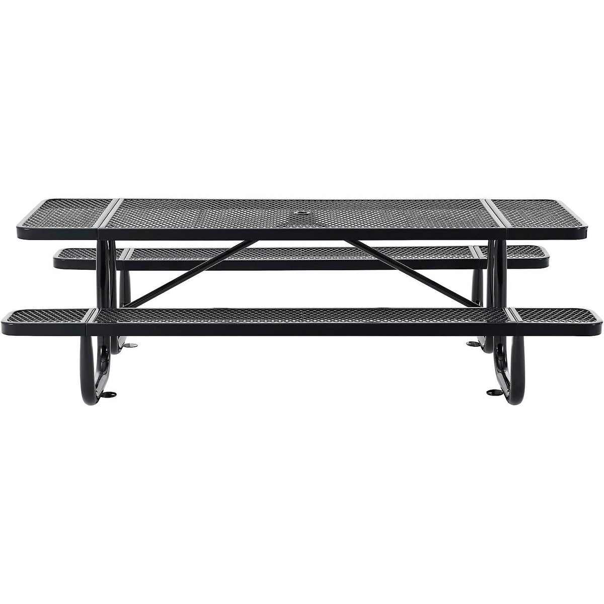 Global Industrial Black / Industrial / 96 inches x 30 inches x 17 inches Picnic Tables
