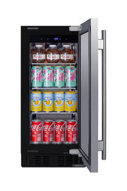 Summit Appliance Stainless Steel / 32.0" H x 14.75" W x 17.75" D / 1.72 cubic_feet Beverage Refrigerators