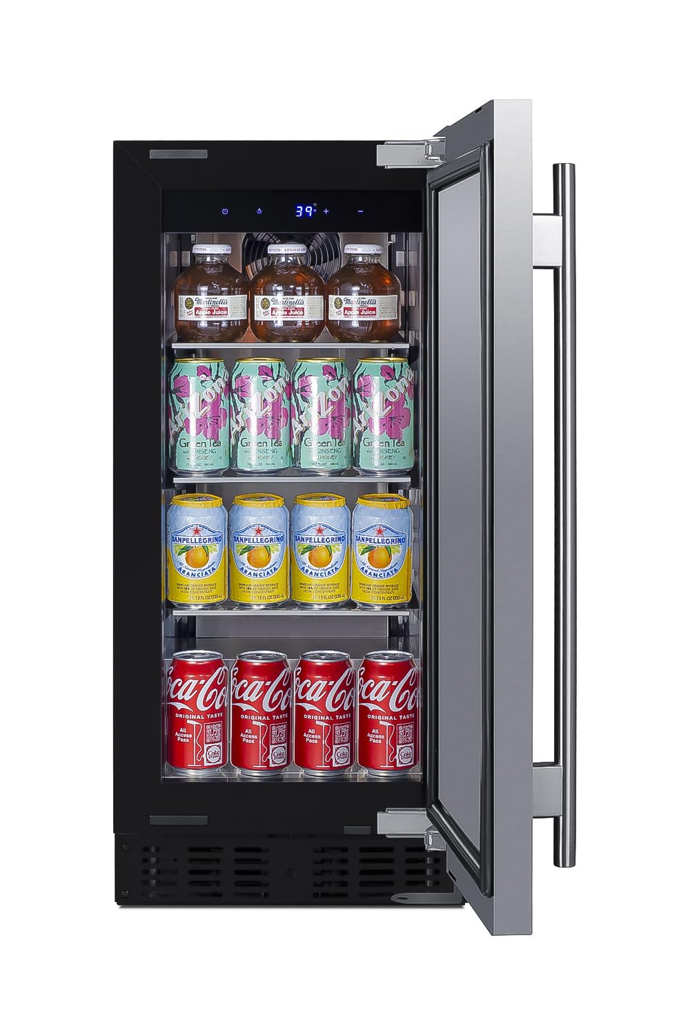 Summit Appliance Stainless Steel / 32.0" H x 14.75" W x 17.75" D / 1.72 cubic_feet Beverage Refrigerators