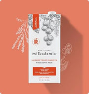 Milkadamia Unsweetened Barista Macadamia Milk, 32 Fl Oz