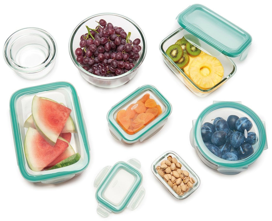 Good Grips 1 Cup Smart Seal Airtight Glass Round Food Storage Container by OXO – 1 Cup, 1.0 cups, te Glass, Clear, Model 11174700