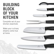 Swiss Classic 7-Piece Knife Set Black by Victorinox – 10", Stainless Steel, Black, Model 6.7133.7G