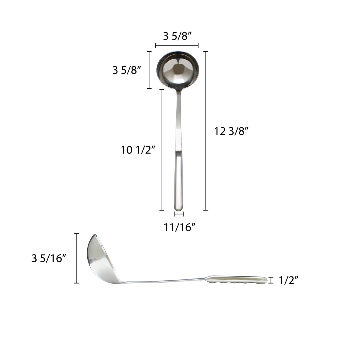 Thunder Group Medium / Silver / Classic Soup Ladles