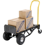 Nylon Convertible Hand Truck - 37-1/4"Lx12"W Platform by Harper – 17"L x 12"W x 49.5"H, Nylon Frame, Black, Model PGDK1935P