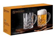 Noblesse Beer Mug by Nachtmann – 9.4 cm x 14.5 cm x 13.9 cm, 600 milliliters, Kristallglas, Transparent" Gold "Colorless, Pack of 2