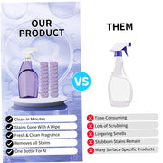 Splash Spray Cleaner Bottle with 18PCS Cleaning Tablets by Muzrunq – 1 Count (Pack of 1), Multi, Model N8XROL5KPUDAXXVR9BX