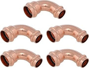 SharkBite 1 x 3/4 Inch 90 Degree Reducing Elbow, Copper Press Plumbing Fitting, Pack of 5, UPR278X5