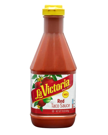 La Victoria Medium Red Taco Sauce by intefre – 15 Ounce, Model FQQF