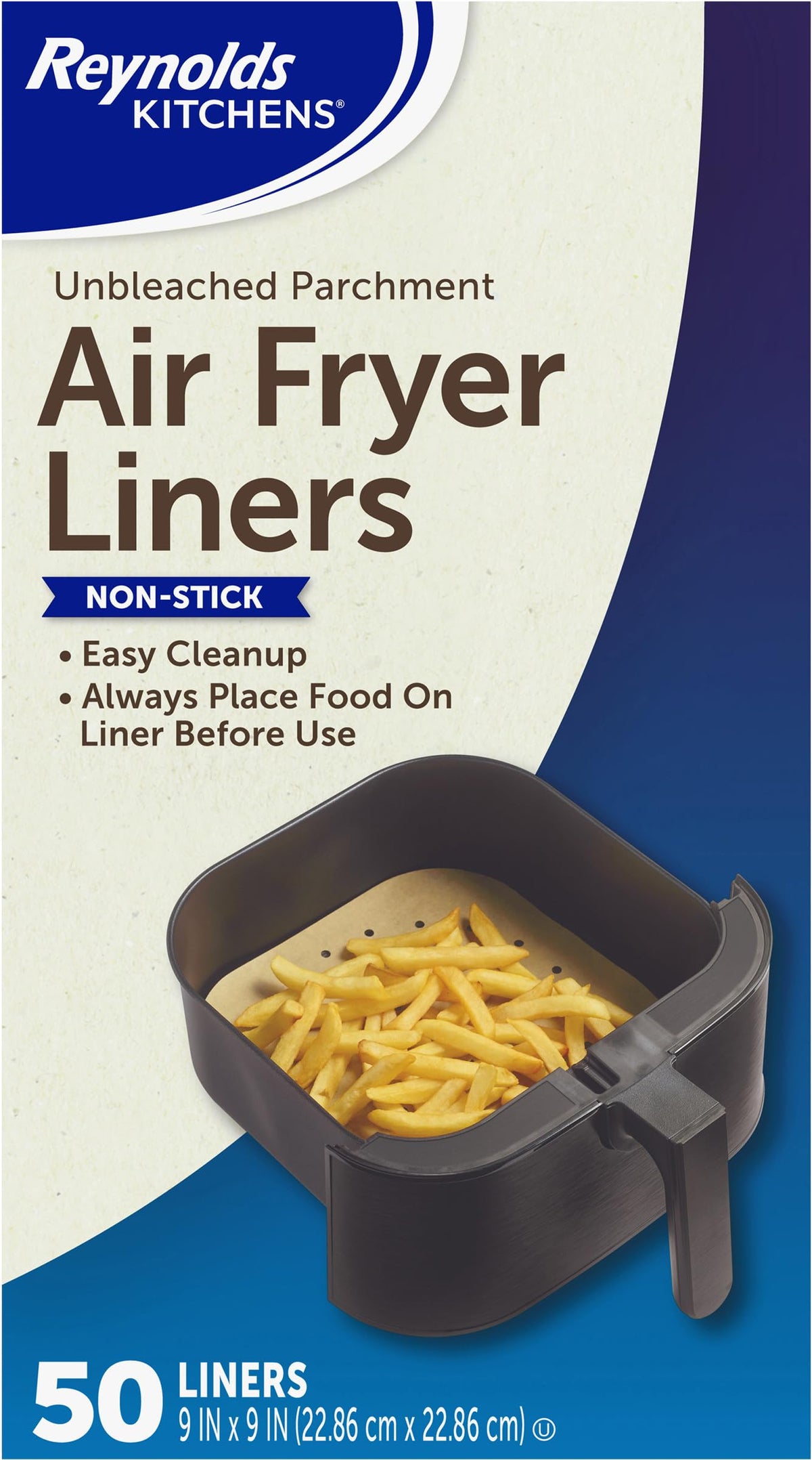Reynolds Air Fryer Liners / 50 Count (Pack of 1) / Brown Parchment