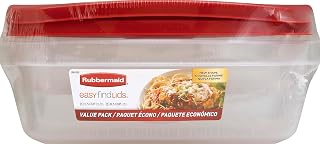 Rubbermaid 5.5 Cup and 8.5 Cup Easy Find Lid Containers Value Pack