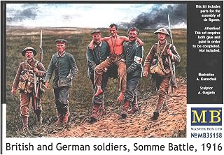 Masterbox Master Box Models "British and German Soldiers, Somme Battle 1916" - 6 Figures Set (1/35 Sclae)