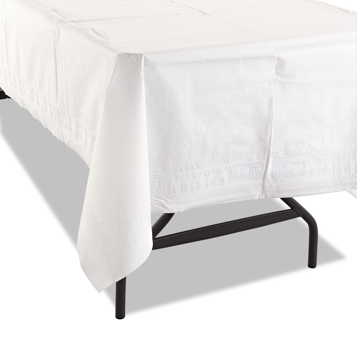 210130 Cellutex Tablecover by Hoffmaster – 54x108 inches, 2-Ply Tissue Paper, 1-Ply Poly, White, Pack of 25, Model HFM210130