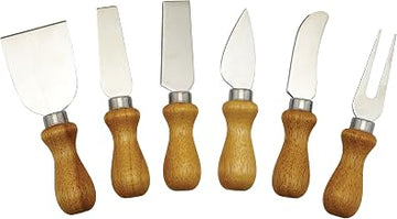 Winco 5 Piece Set Wood Cheese Knife Set, 5 Piece