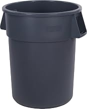 CFS 34105523 Bronco Round Waste Container Only, 55 Gallon, Gray