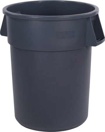 CFS Bronco Round Waste Container Only by Carlisle FoodService Products – 55.0 gallons, Polyethylene (PE), Gray, Model 34105523
